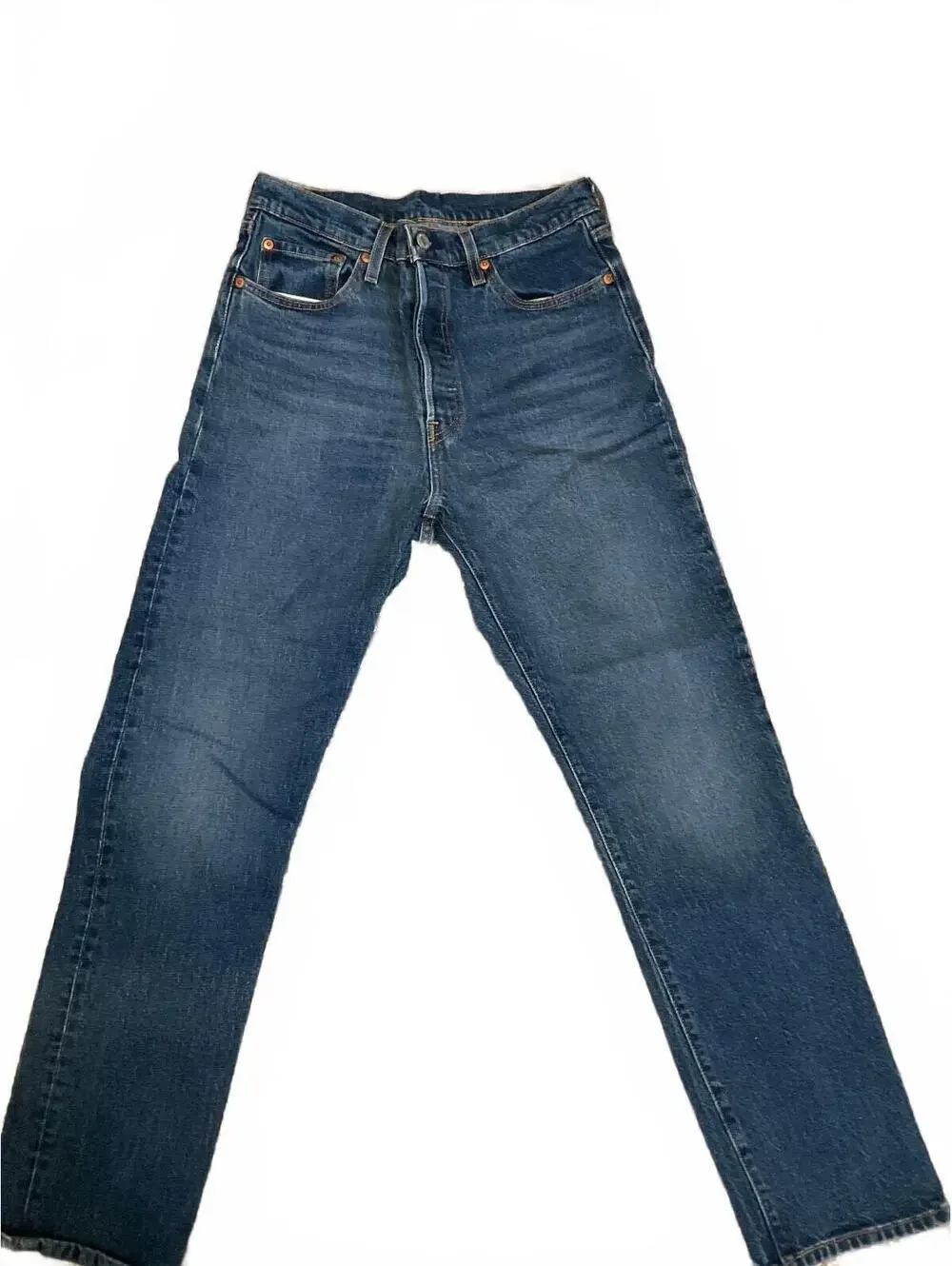 Levi's 501 button fly blue jeans 29x30 straight leg